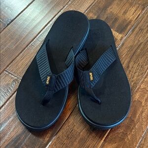 Black Teva Flip Flops